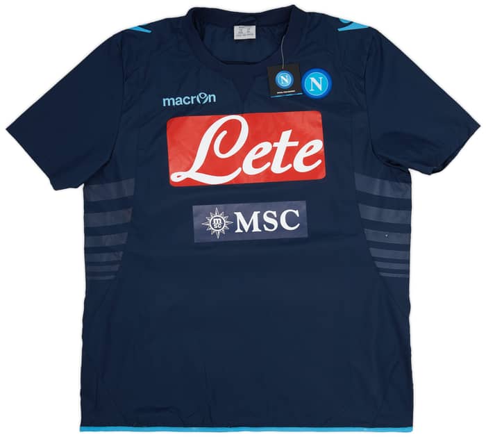 2013-14 Napoli Macron Waterproof Woven Training Shirt - 7/10 - (XXL)