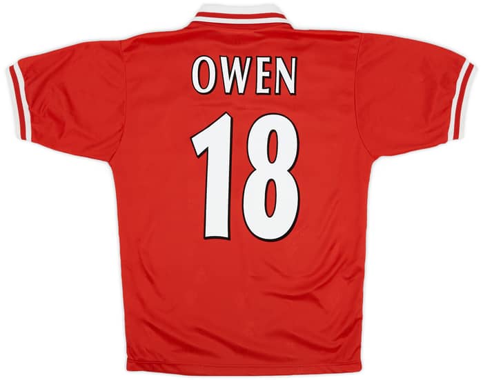 1996-98 Liverpool Home Shirt Owen #18 - 8/10 - (S)