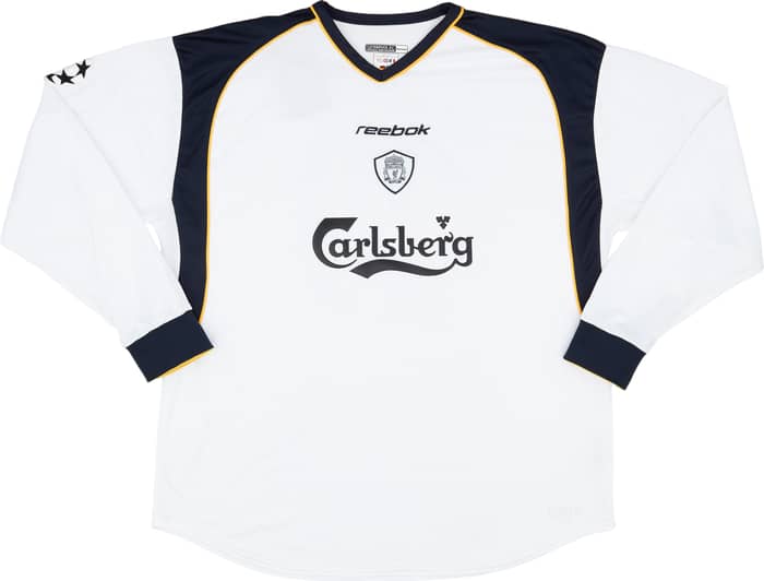 2001-02 Liverpool Match Issue Champions League Away Shirt Wright #29