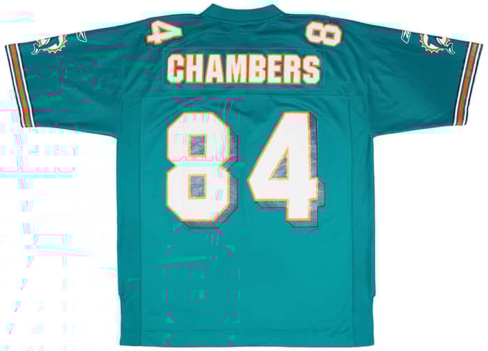 2005-06 Miami Dolphins Chambers #84 Reebok Premier Jersey (Home) XL