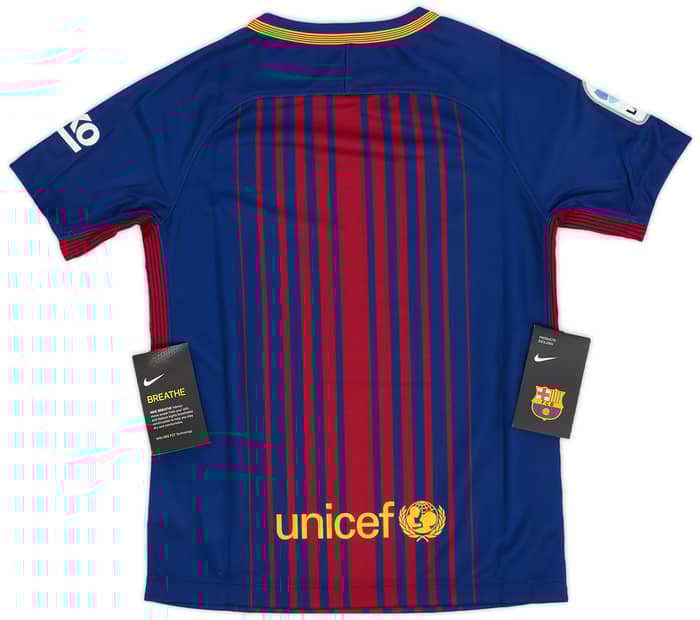 2017-18 Barcelona Home Shirt (S.Boys)