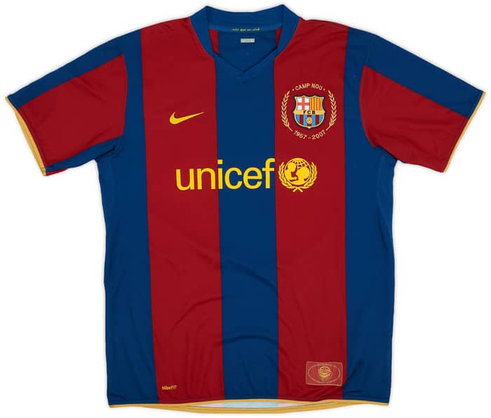 2007-08 Barcelona Home Shirt Messi #19 - 6/10 - (L)