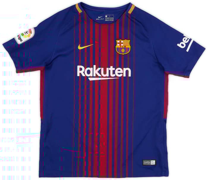 2017-18 Barcelona Home Shirt - 8/10 - (L.Boys)