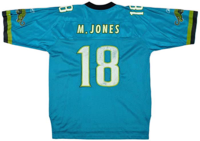 2005-06 Jacksonville Jaguars M.Jones #18 Reebok On Field Home Jersey - 3/10 - (L)