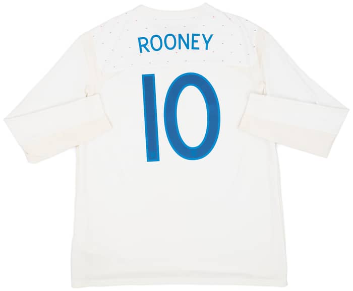 2010-11 England Home L/S Shirt Rooney #10 - 8/10 - (XXL)