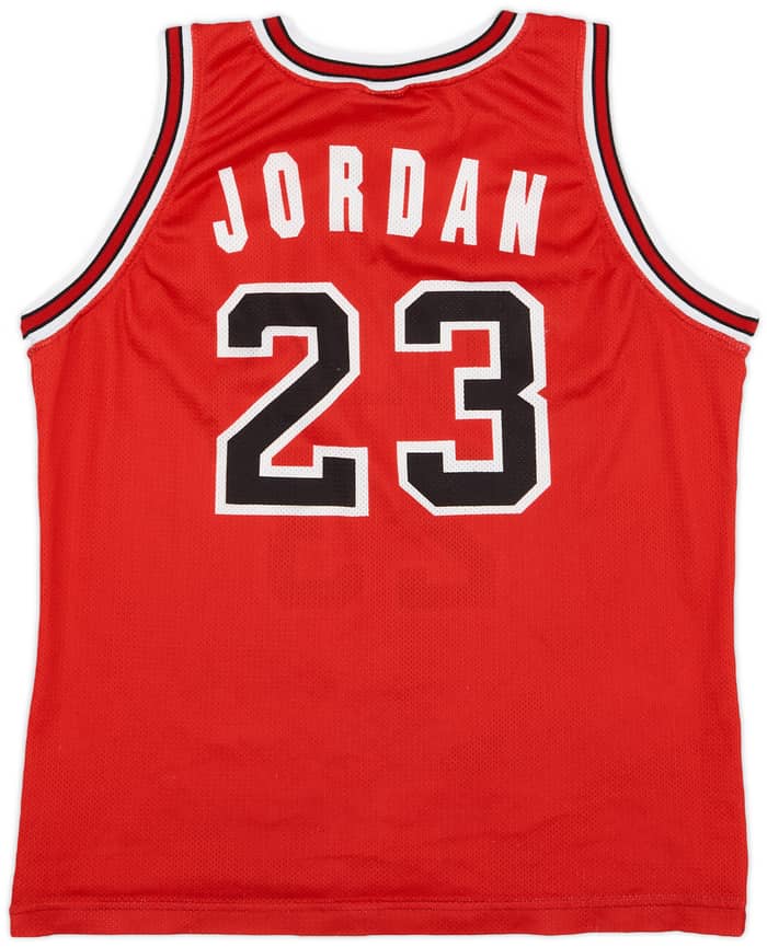 1991-98 Chicago Bulls Jordan #23 Champion Away Jersey - 6/10 - (L.Boys)