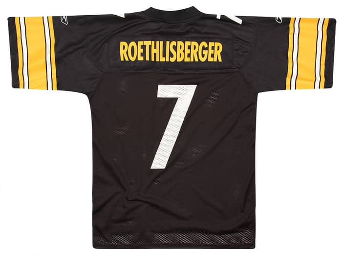 2008-11 Pittsburgh Steelers Roethlisberger #7 Reebok On Field Jersey (Home) M