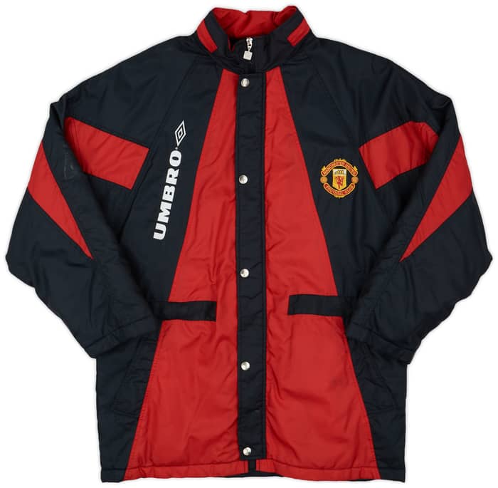1992-93 Manchester United Umbro Padded Bench Coat - 7/10 - (L)