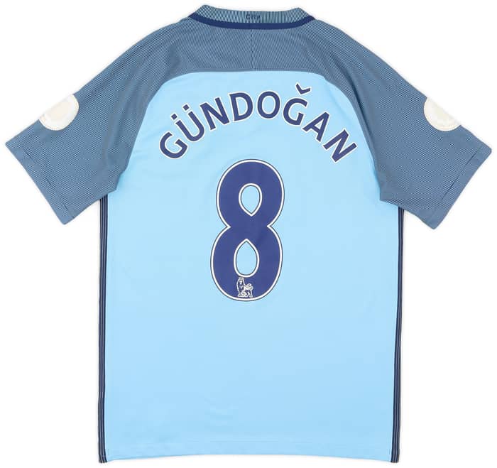 2016-17 Manchester City Home Shirt Gundogan #8 - 5/10 - (S)