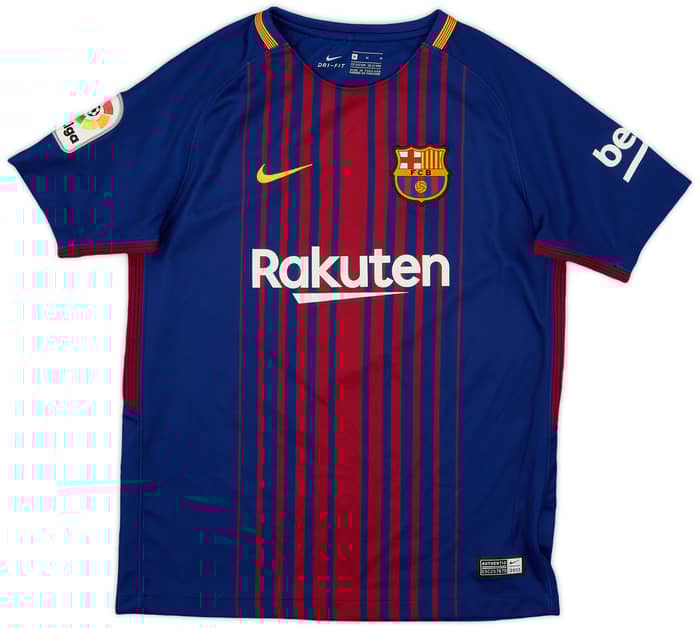 2017-18 Barcelona Home Shirt - 9/10 - (M.Boys)