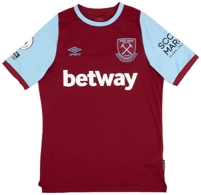 2020-21 West Ham Match Issue Home Shirt Balbuena #4