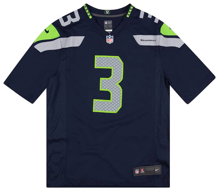 2012-18 Seattle Seahawks Wilson #3 Nike Game Jersey (Home) Y