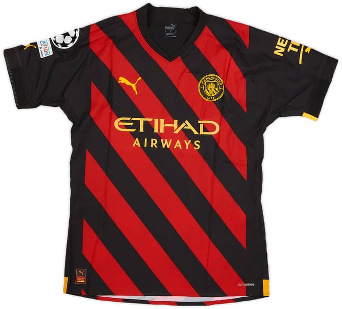 2022-23 Manchester City Match Issue Champions League Away Shirt Wilson-Esbrand #97
