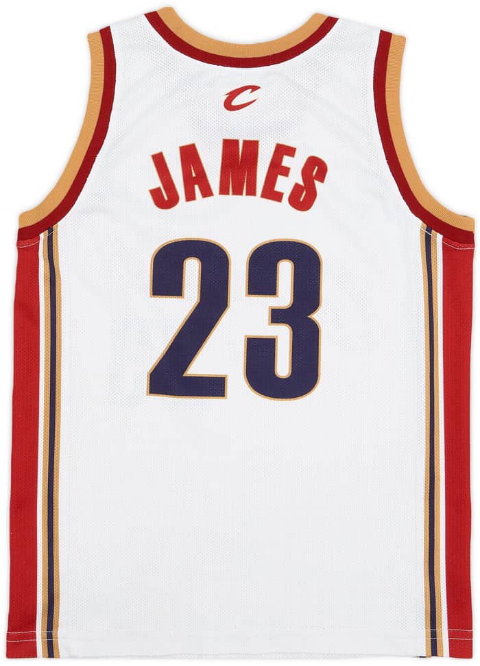 2003-10 Cleveland Cavaliers James #23 Champion Home Jersey - 5/10 - (S.Boys)