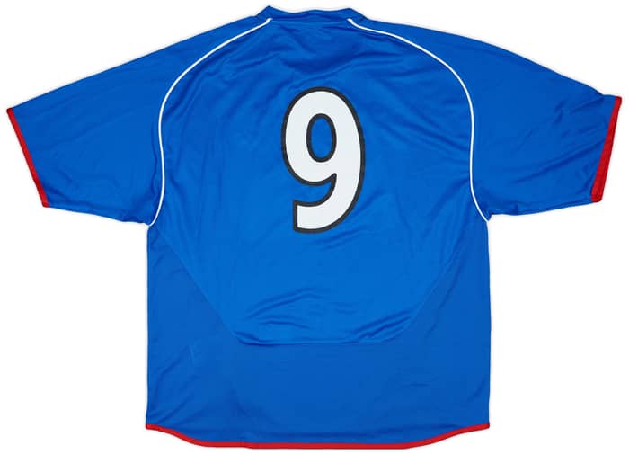 2005-06 Rangers Match Issue Squad Signed Home Shirt #9