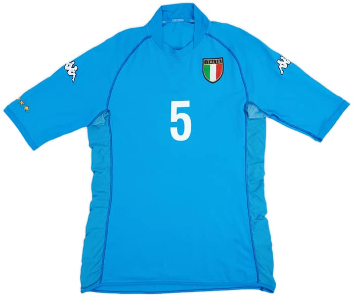 2002 Italy Home Shirt Cannavaro #5 - 6/10 - (XXL)