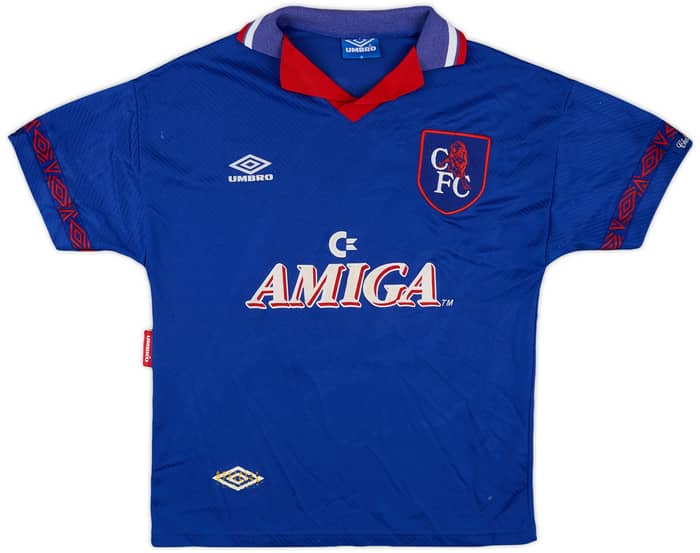 1993-94 Chelsea Home Shirt Hoddle #20 - 8/10 - (M)