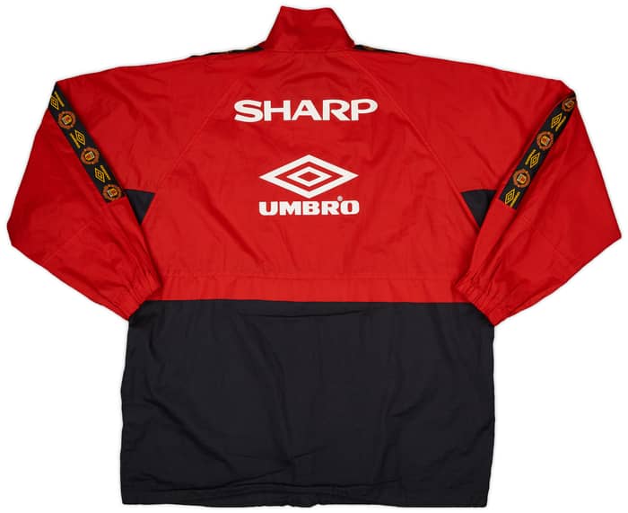 1996-97 Manchester United Umbro 1/2 Zip Drill Top - 8/10 - (M)