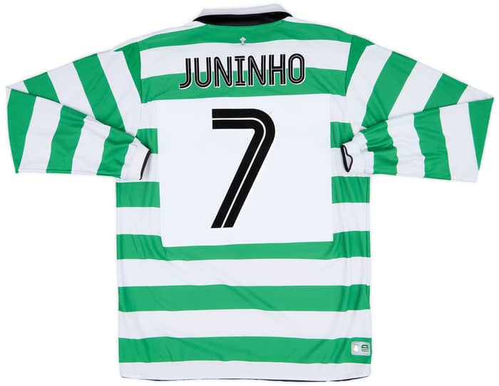 2004-05 Celtic Home L/S Shirt Juninho #7 - 8/10 - (L)