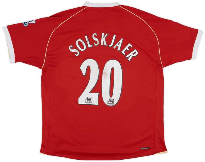 2006-07 Manchester United Home Shirt Solskjaer #20 - 5/10 - (XL)