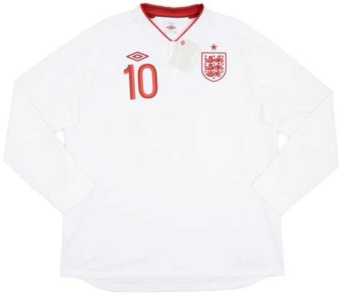 2012-13 England Home L/S Shirt Rooney #10 (XXL)