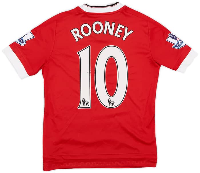 2015-16 Manchester United Home Shirt Rooney #10 - 6/10 - (M.Boys)