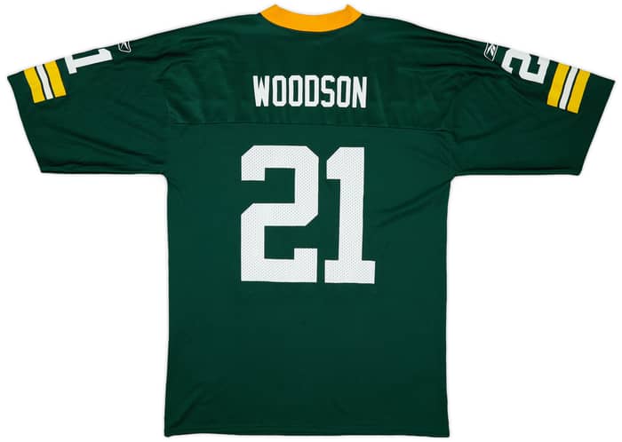 2008-11 Green Bay Packers Woodson #21 Reebok Replica Home Jersey - 8/10 - (L)