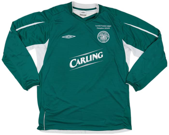 2004-05 Celtic Away L/S Shirt Juninho #7 - 8/10 - (L)