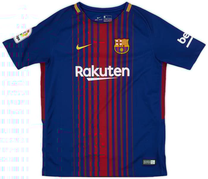2017-18 Barcelona Home Shirt - 8/10 - (L.Boys)