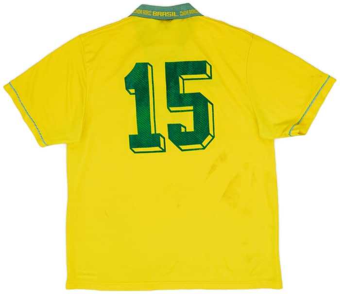 1993-94 Brazil Home Shirt #15 - 6/10 - (XL)