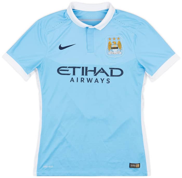 2015-16 Manchester City Player Issue Home Shirt Nasri #8 - 9/10 - (M)