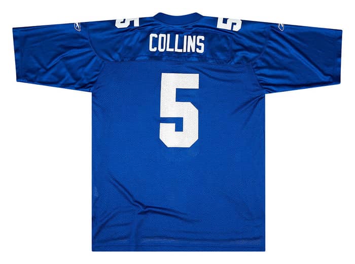 2002-03 New York Giants Collins #5 Reebok On Field Jersey (Home) XL