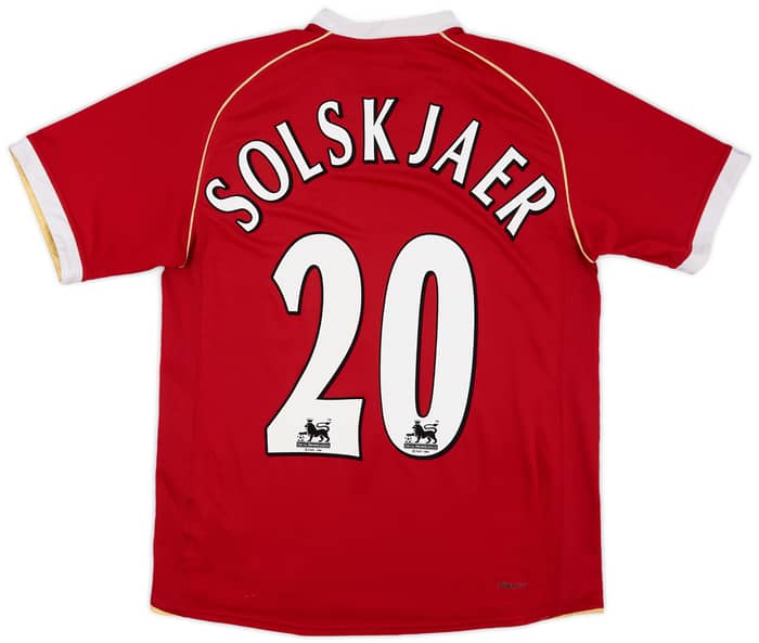 2006-07 Manchester United Home Shirt Solskjaer #20 - 5/10 - (S)