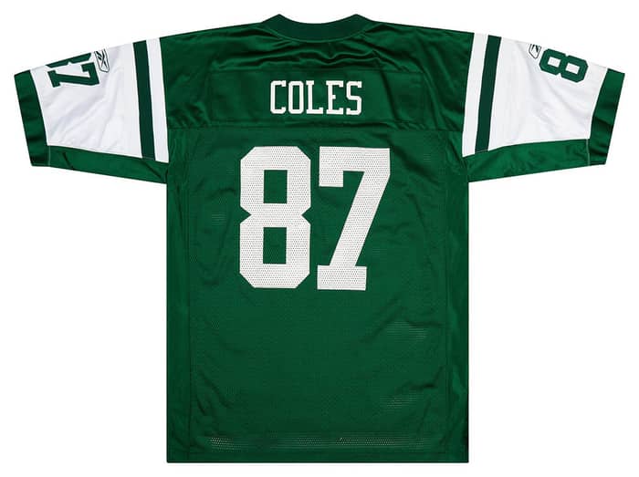 2005-06 New York Jets Coles #87 Reebok On Field Jersey (Home) L