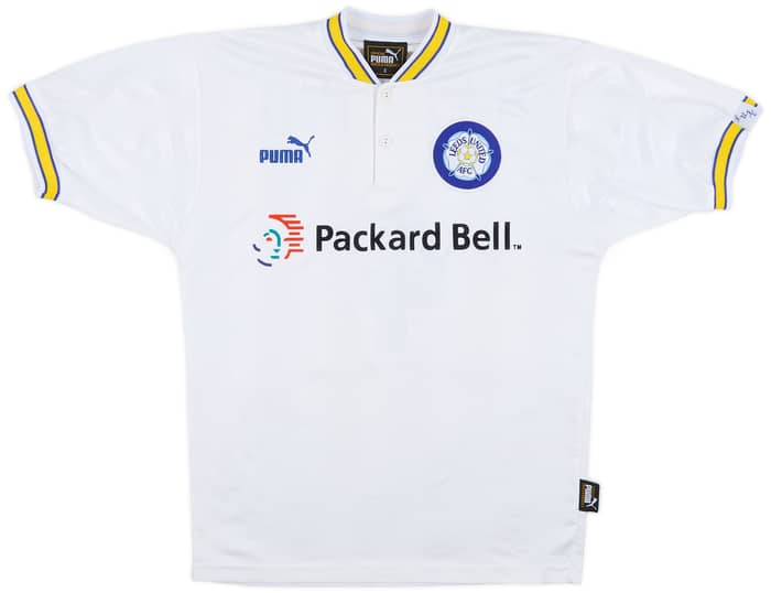 1996-98 Leeds United Home Shirt Haaland #4 - 7/10 - (S)