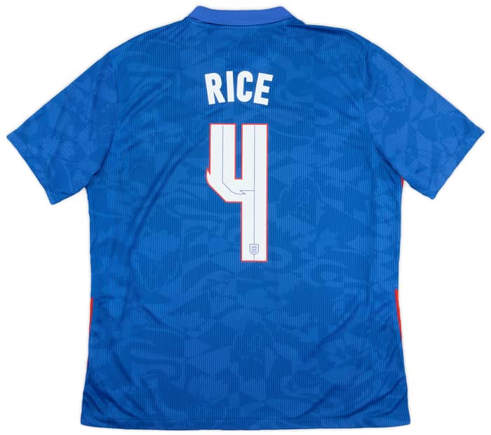 2020-21 England Away Shirt Rice #4 - 8/10 - (XL)