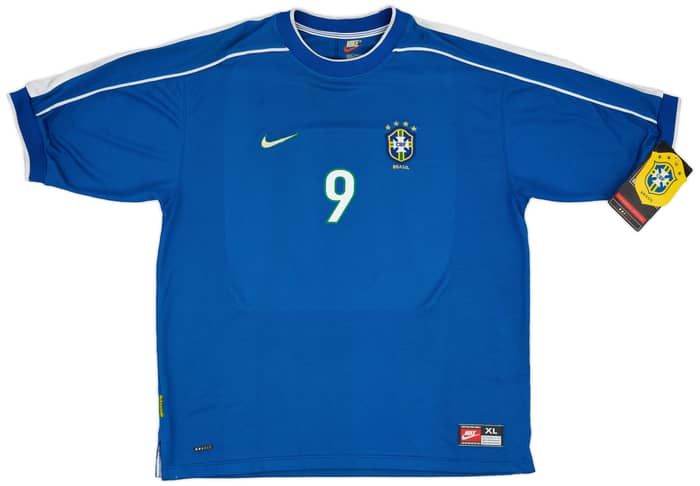 1998-00 Brazil Away Shirt Ronaldo #9 (XL)