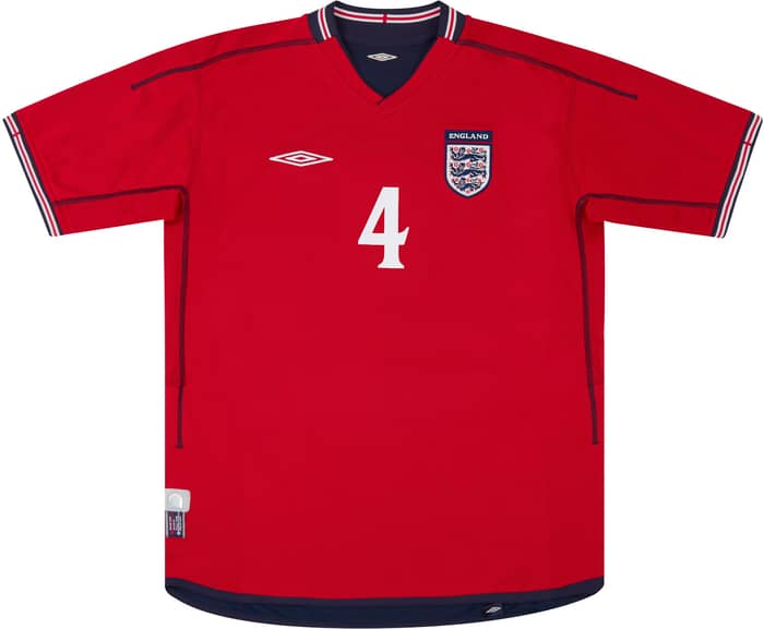 2002-04 England Away Shirt Gerrard #4 - 9/10