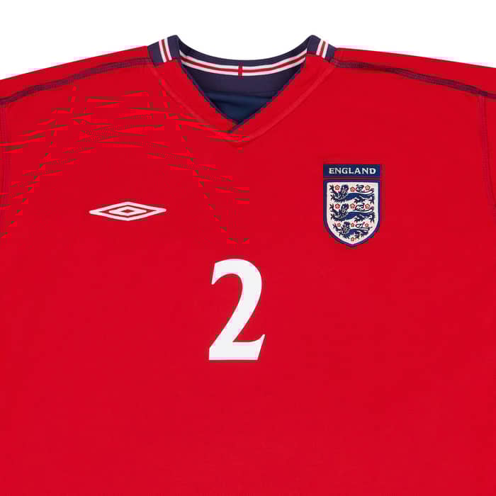 2002-04 England Away Shirt G.Neville #2 - 6/10
