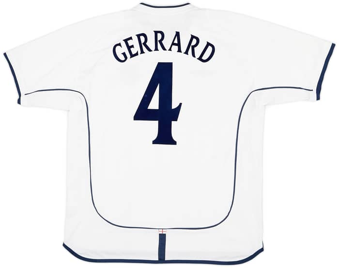 2001-03 England Home Shirt Gerrard #4