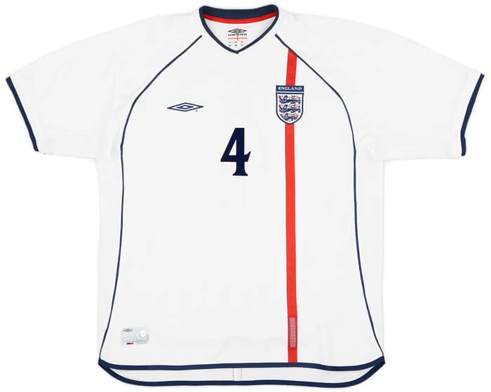 2001-03 England Home Shirt Gerrard #4