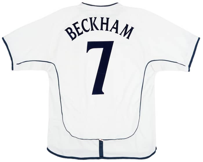 2001-03 England Home Shirt Beckham #7