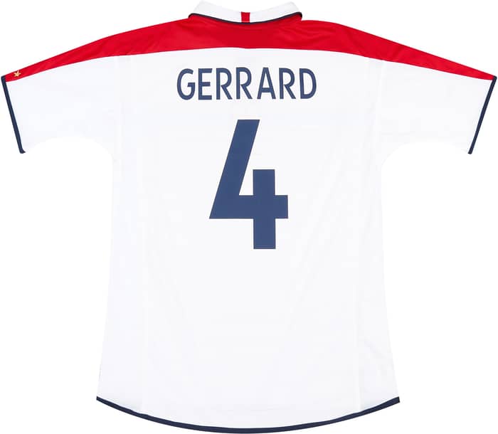 2003-05 England Home Shirt Gerrard #4 - 7/10