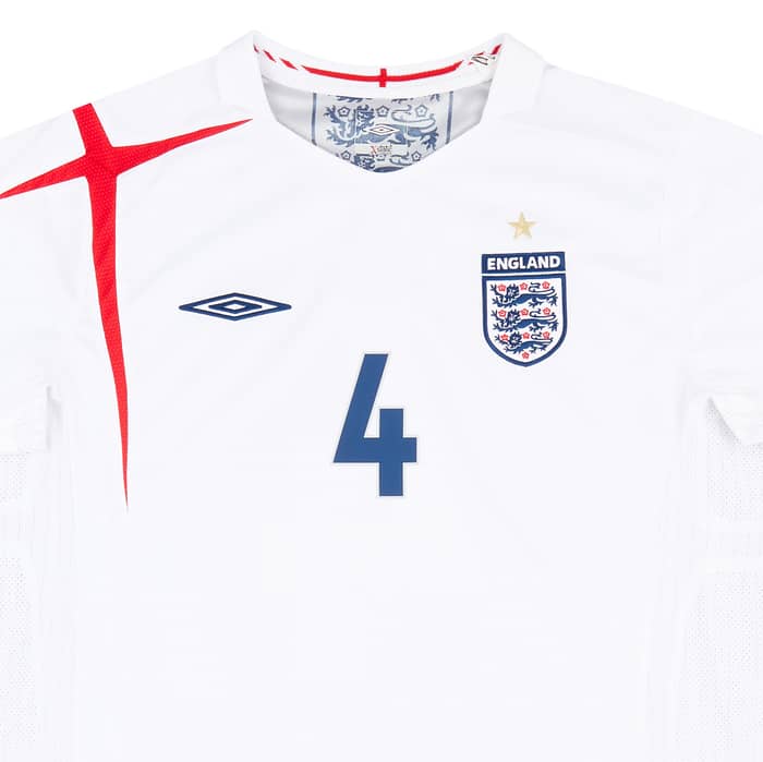 2005-07 England Home Shirt Gerrard #4 - 7/10