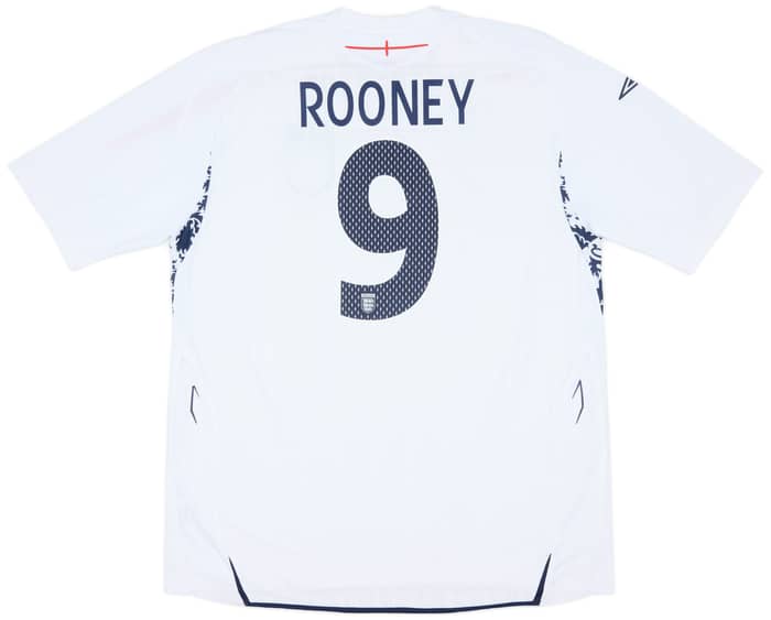 2007-09 England Home Shirt Rooney #9