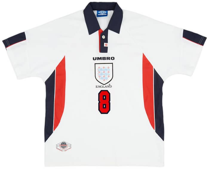 1997-99 England Home Shirt Gascoigne #8