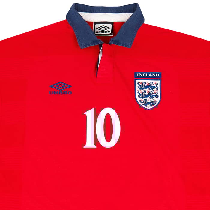 1999-01 England Away Shirt Owen #10 - 8/10