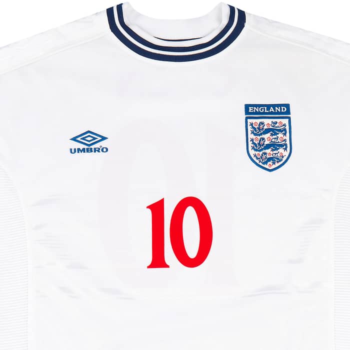 1999-01 England Home Shirt Owen #10 - 9/10