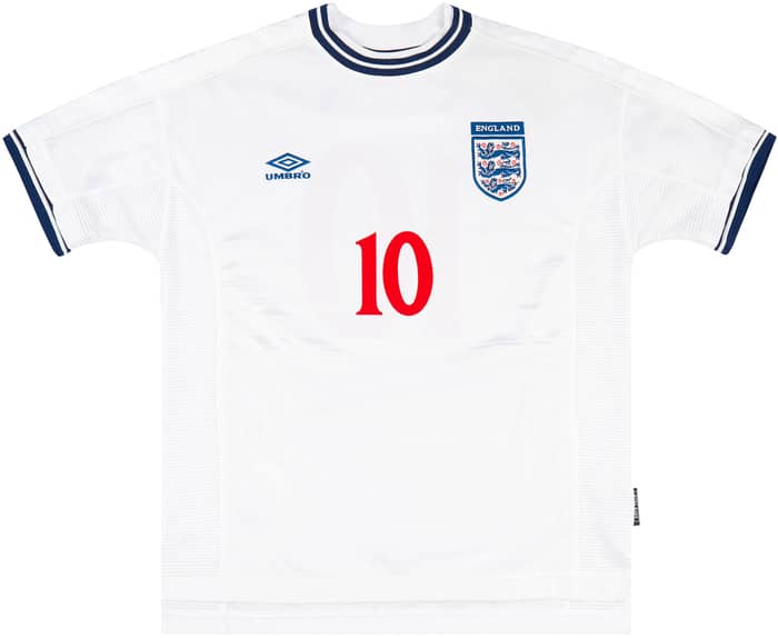 1999-01 England Home Shirt Owen #10 - 9/10