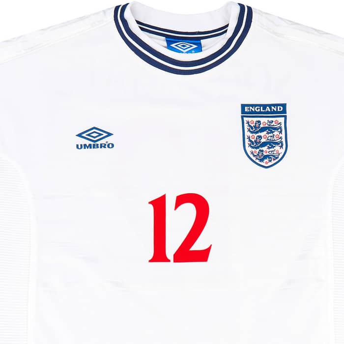 1999-01 England Home Shirt Southgate #12 - 7/10